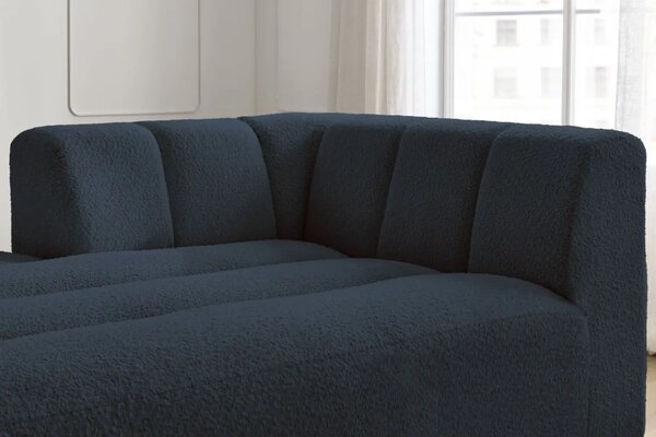 Bobochic Paris Tmavě modrá bouclé lenoška Annecy 170 cm, levá