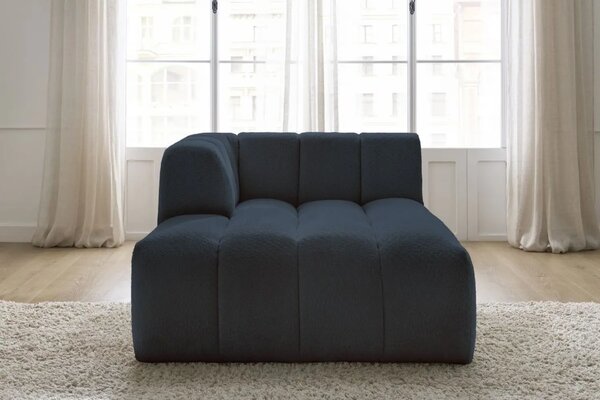 Bobochic Paris Tmavě modrá bouclé lenoška Annecy 170 cm, levá