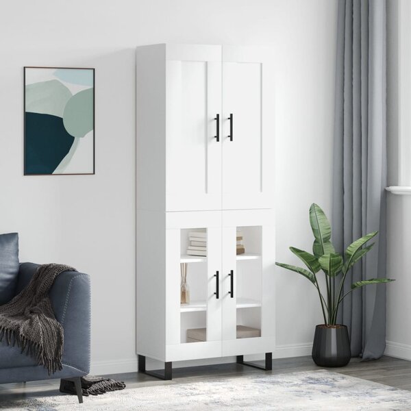 Skříň highboard bílá 69,5 x 34 x 180 cm kompozitní dřevo 3199641