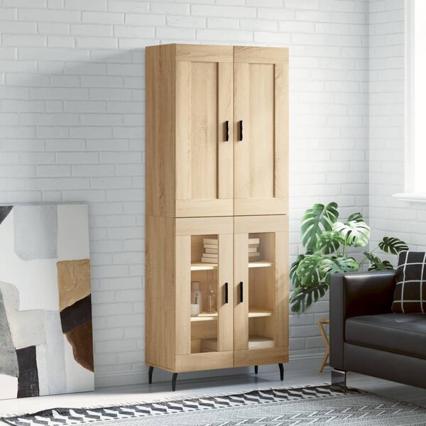 Skříň highboard dub sonoma 69,5 x 34 x 180 cm kompozitní dřevo 3199636