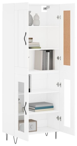 Skříň highboard bílá 69,5 x 34 x 180 cm kompozitní dřevo 3199649