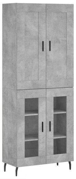 Skříň highboard betonově šedá 69,5x34x180 cm kompozitní dřevo 3199637