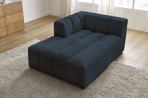 Bobochic Paris Tmavě modrá bouclé lenoška Annecy 170 cm, levá