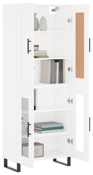 Skříň highboard bílá 69,5 x 34 x 180 cm kompozitní dřevo 3199641