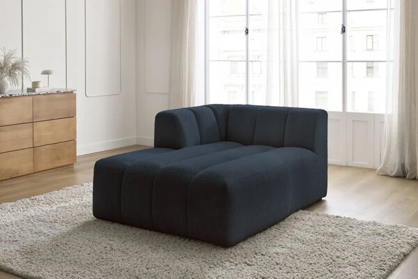 Bobochic Paris Tmavě modrá bouclé lenoška Annecy 170 cm, levá