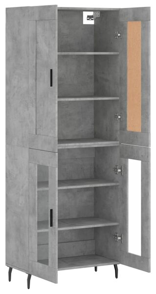 Skříň highboard betonově šedá 69,5x34x180 cm kompozitní dřevo 3199637