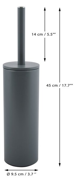 Spirella WC štětka AKIRA, matná šedá ocel
