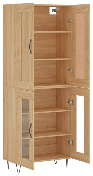 Skříň highboard dub sonoma 69,5 x 34 x 180 cm kompozitní dřevo 3199652