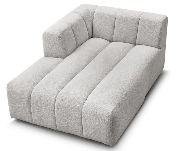 Bobochic Paris Světle šedá bouclé lenoška Annecy 170 cm, levá