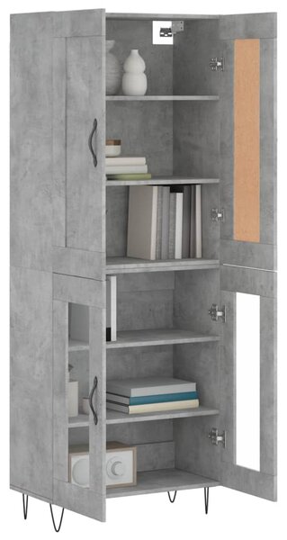 Skříň highboard betonově šedá 69,5x34x180 cm kompozitní dřevo 3199653