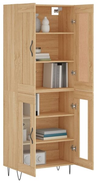 Skříň highboard dub sonoma 69,5 x 34 x 180 cm kompozitní dřevo 3199652
