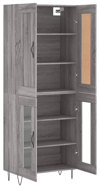 Skříň highboard šedá sonoma 69,5 x 34 x 180 cm kompozitní dřevo 3199655