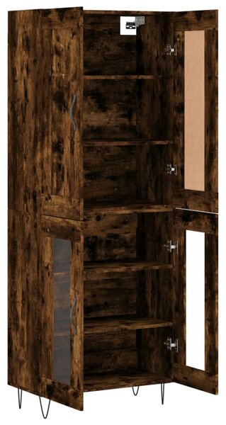 Skříň highboard kouřový dub 69,5 x 34 x 180 cm kompozitní dřevo 3199654