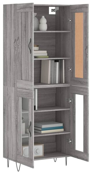 Skříň highboard šedá sonoma 69,5 x 34 x 180 cm kompozitní dřevo 3199655