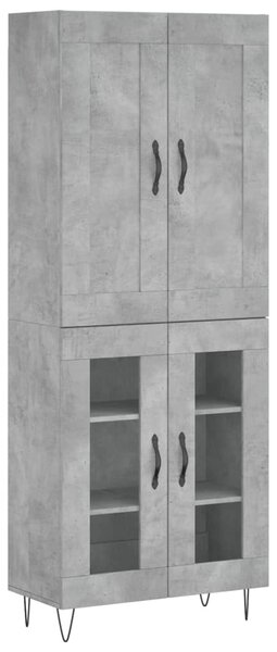 Skříň highboard betonově šedá 69,5x34x180 cm kompozitní dřevo 3199653