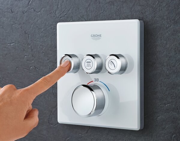 GROHE Grohtherm SmartControl - Termostat pro podomítkovou instalaci s třemi ventily, měsíční bílá/chrom 29157LS0