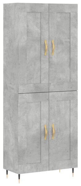Skříň highboard betonově šedá 69,5x34x180 cm kompozitní dřevo 3199669