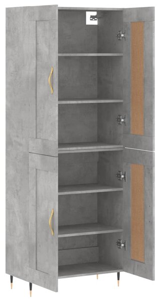Skříň highboard betonově šedá 69,5x34x180 cm kompozitní dřevo 3199669
