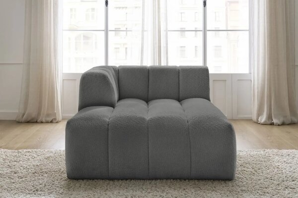 Bobochic Paris Tmavě šedá bouclé lenoška Annecy 170 cm, levá