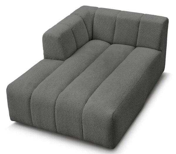 Bobochic Paris Tmavě šedá bouclé lenoška Annecy 170 cm, levá