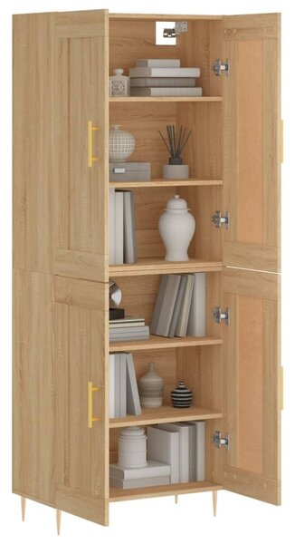 Skříň highboard dub sonoma 69,5 x 34 x 180 cm kompozitní dřevo 3199676