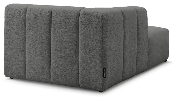 Bobochic Paris Tmavě šedá bouclé lenoška Annecy 170 cm, levá