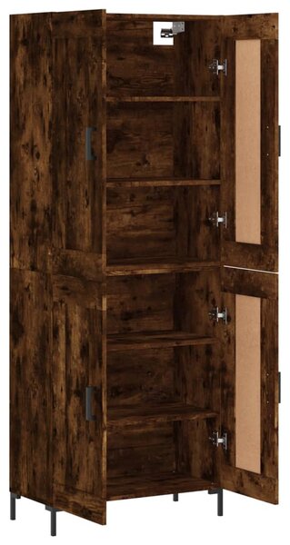 Skříň highboard kouřový dub 69,5 x 34 x 180 cm kompozitní dřevo 3199686