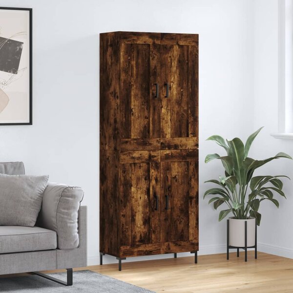Skříň highboard kouřový dub 69,5 x 34 x 180 cm kompozitní dřevo 3199686