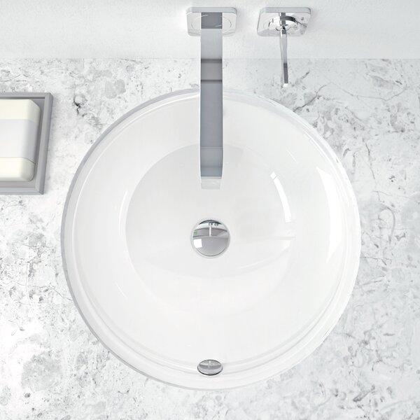 Kaldewei Classic - Umyvadlová mísa vestavná zdola s přepadem, Ø 420 mm, bez otvoru pro armaturu, AD, s Perl-effektem, alpská bílá 910006003001