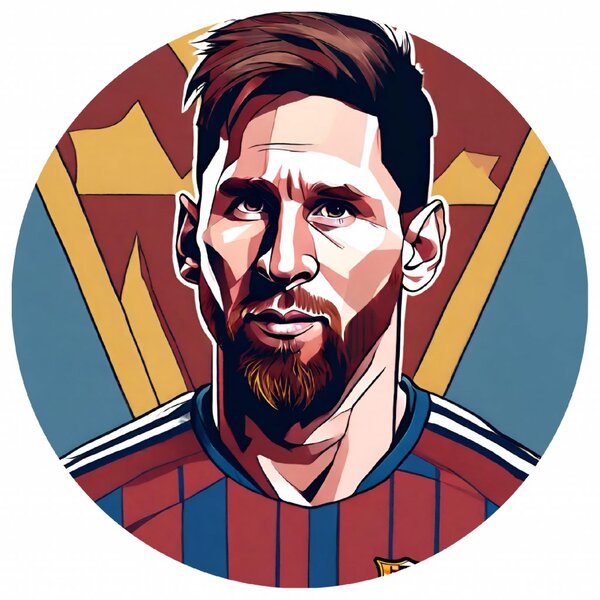PIPPER. Kruhová samolepka na zeď "MESSI" Velikost: 100cm