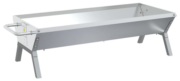 Grilovací zásobník na dřevěné uhlí 118x42x30,5 cm nerezová ocel 319969