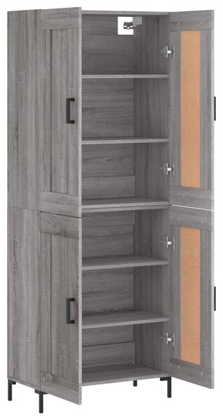Skříň highboard šedá sonoma 69,5 x 34 x 180 cm kompozitní dřevo 3199687
