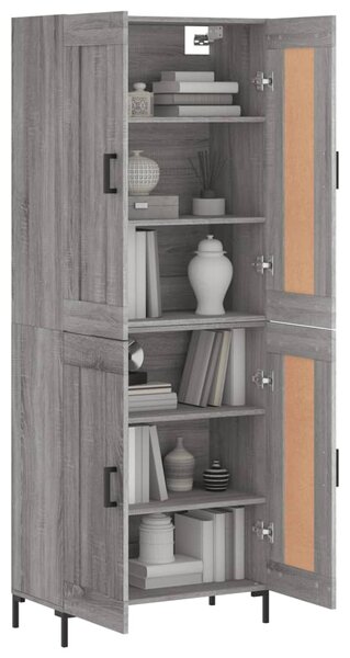 Skříň highboard šedá sonoma 69,5 x 34 x 180 cm kompozitní dřevo 3199687