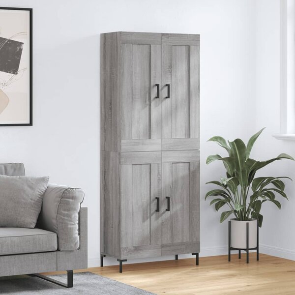 Skříň highboard šedá sonoma 69,5 x 34 x 180 cm kompozitní dřevo 3199687