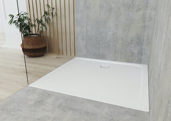 Kaldewei Cayonoplan - Sprchová vanička 1000x1000 mm, se sníženým polystyrenovým nosičem, alpská bílá 361847980001
