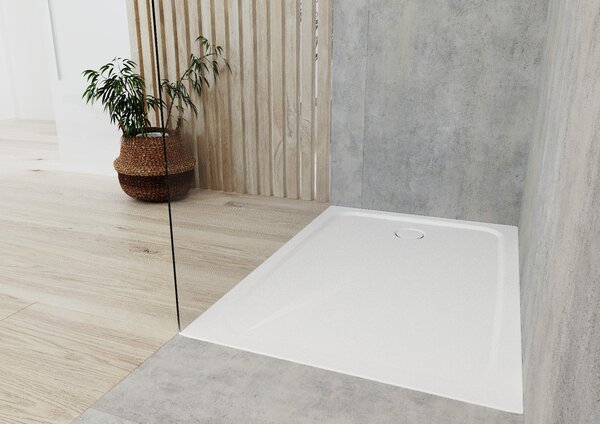 Kaldewei Cayonoplan - Sprchová vanička 1000x900 mm, se sníženým polystyrenovým nosičem, alpská bílá 361747980001