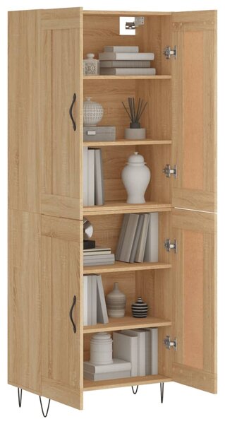 Skříň highboard dub sonoma 69,5 x 34 x 180 cm kompozitní dřevo 3199716