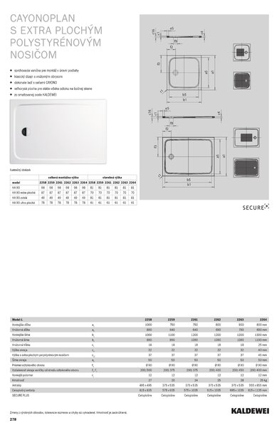 Kaldewei Cayonoplan - Sprchová vanička 1000x1000 mm, se sníženým polystyrenovým nosičem, alpská bílá 361847980001