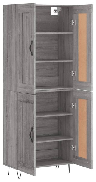 Skříň highboard šedá sonoma 69,5 x 34 x 180 cm kompozitní dřevo 3199719