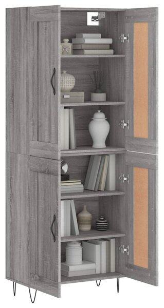 Skříň highboard šedá sonoma 69,5 x 34 x 180 cm kompozitní dřevo 3199719