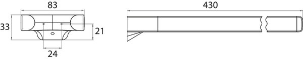 Emco Trend - Držák na ručník, 2 - ramenní, 43 cm 025000146