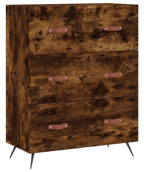 Skříň highboard kouřový dub 69,5 x 34 x 180 cm kompozitní dřevo 3199726