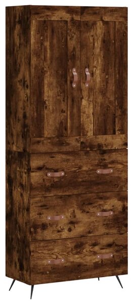 Skříň highboard kouřový dub 69,5 x 34 x 180 cm kompozitní dřevo 3199726