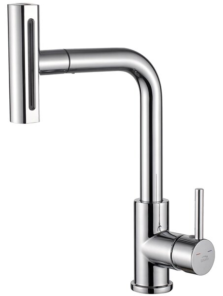 Laveo Dřezová baterie Rotaro s výsuvnou 4-funkční sprškou - BLR_069D, chrom