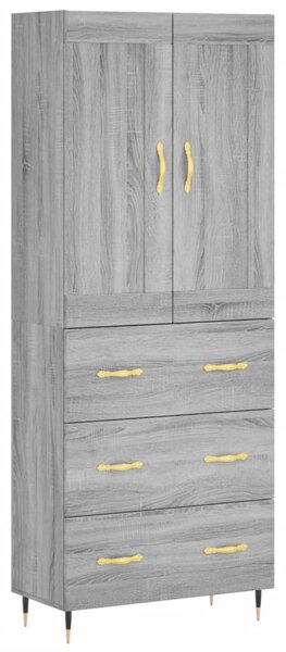 Skříň highboard šedá sonoma 69,5 x 34 x 180 cm kompozitní dřevo 3199735