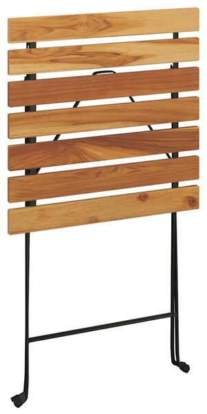 Skládací bistro stůl 55 x 54 x 71 cm masivní teak a ocel 319978