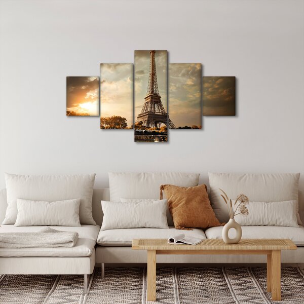 Obraz - Eiffelova věž, Paříž, Francie (125x70 cm)