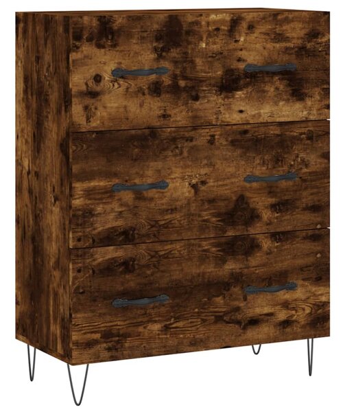 Skříň highboard kouřový dub 69,5 x 34 x 180 cm kompozitní dřevo 3199782