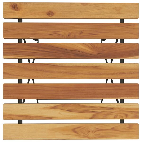 Skládací bistro stůl 55 x 54 x 71 cm masivní teak a ocel 319978