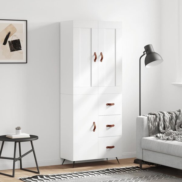 Skříň highboard bílá 69,5 x 34 x 180 cm kompozitní dřevo 3199785
